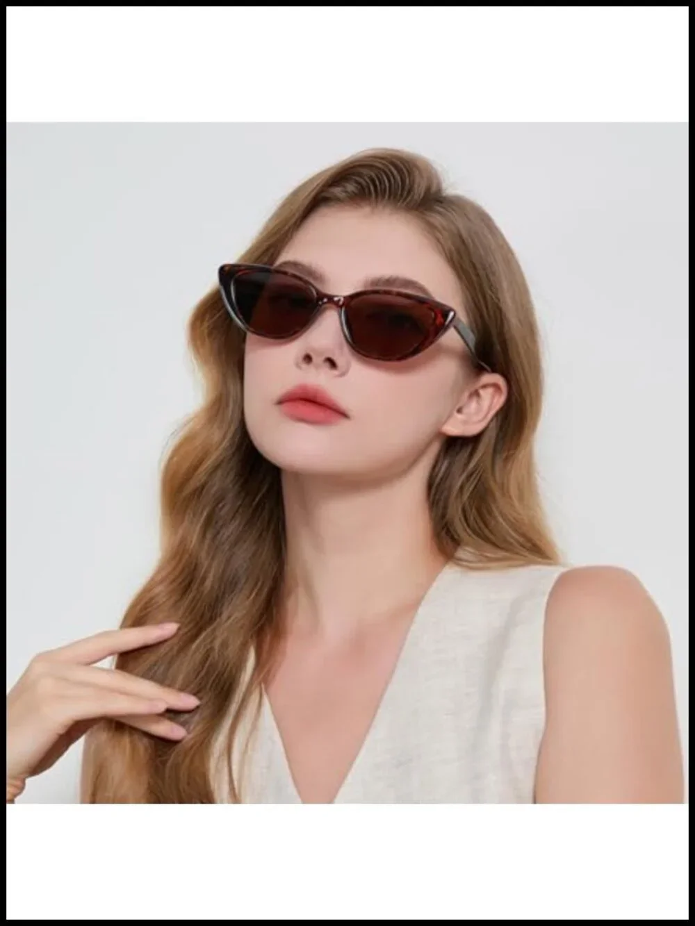 Retro Cat Eye Polarized Sunglasses Women Trendy Driving Glasses